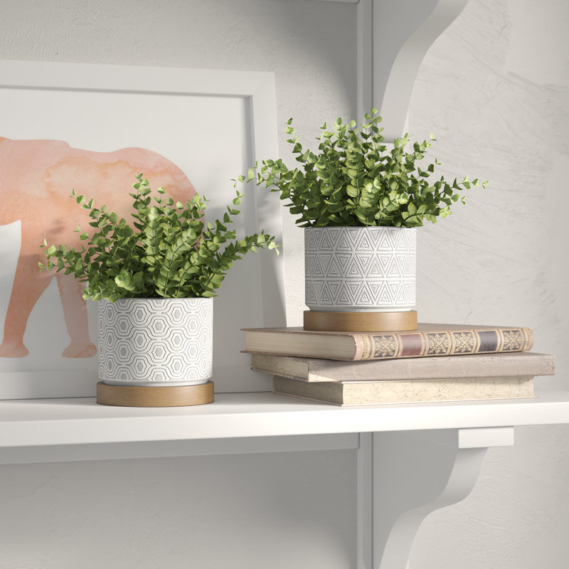 7.5'' Faux Eucalyptus Plant in Pot