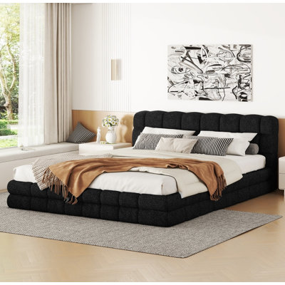 Lit capitaine pleine grandeur en bois, plateforme de rangement relevable avec 4 tiroirs, 2 armoires et tablettes, silencieux sans sommier tapissier