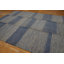 Tapis bleu / gris en laine noué à la main de conception unique 9 pi x 12 pi Shaker