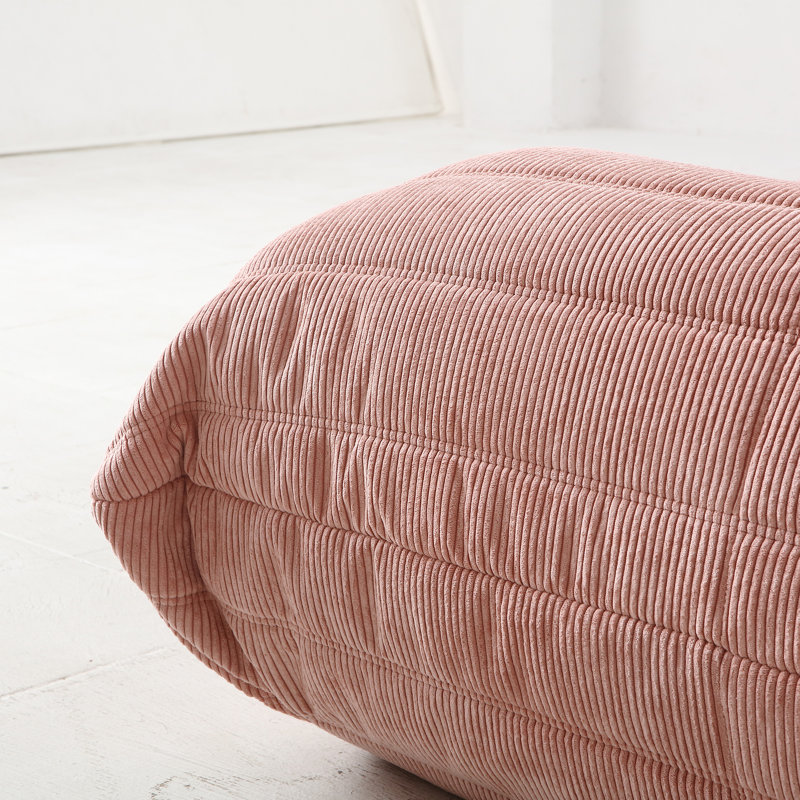 Fauteuil à billes 34,2 po Abbie, Velours côtelé rose