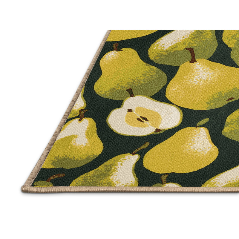  Tapis lavable poire Bartlett, Rond 5 pi