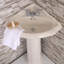 Lavabo de salle de bain ovale en céramique avec trop-plein 27 po Regent-40144933