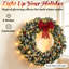 Couronne de Noël Crestwood Spruce pré-illuminée de 122 cm (48 po), 8 modes d'éclairage, avec nœud, pommes de pin et baies rouges-1205322435