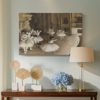 Edgar Degas "The Rehearsal of the Ballet Onstage" - Museum Quality Gallery Wrapped Canvas Wall Art