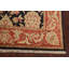 Tapis noir / brun / ivoire en laine noué à la main de conception unique 7 pi 11 po x 11 pi 7 po