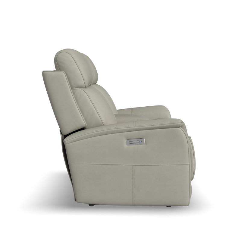 Panorama Reclining Loveseat With Console, Power Headrests & Lumbar, Dove Gray