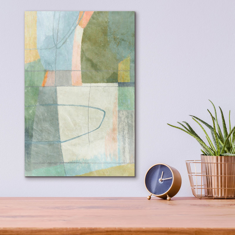 Art mural en verre Wrought Studio ™ «Abstract No. 14» par Suzanne Nicoll, H 16 po x l 12 po x P 0,13 po