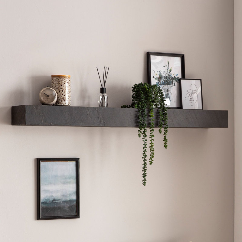 Nashiya Mango Solid Wood Floating Shelf, 10cm H x 120cm W x 20cm D