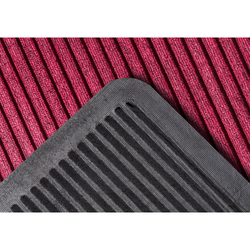 Mix Mats Ornament Borders Kitchen Mat, Red