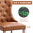 PU Faux Leather Dining Chairs Retro Style with Nailhead Trim & Button Tufted Back Set of 2-1450947185