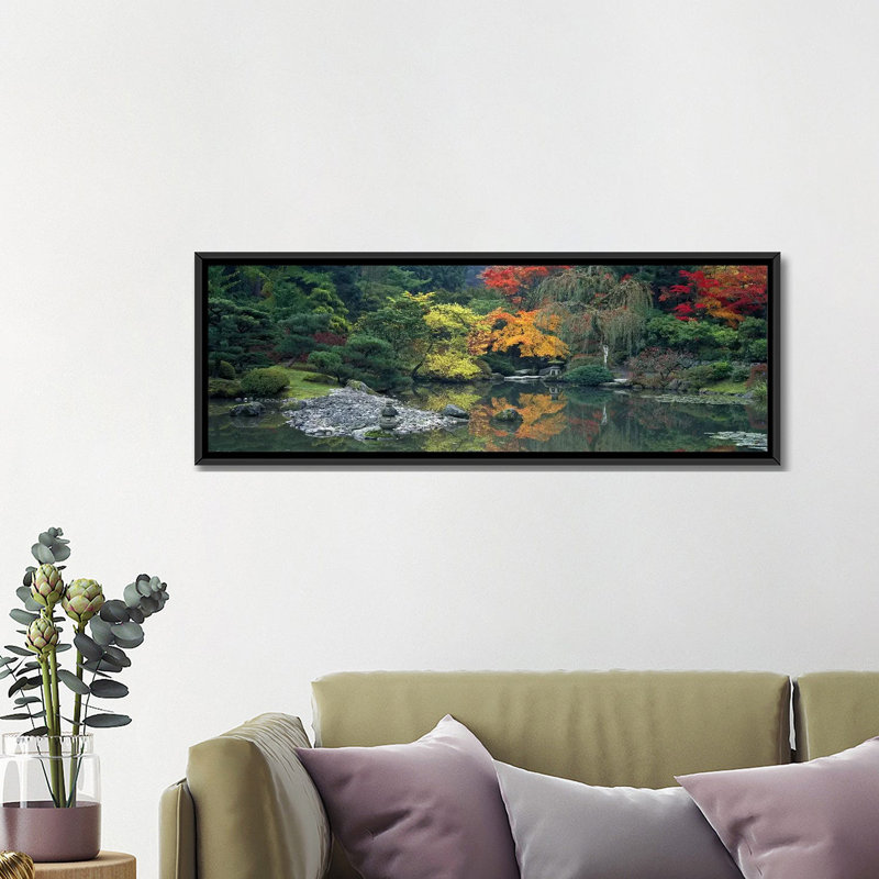 «Panoramic The Japanese Garden Seattle, Washington», reproduction de photo sur toile tendue, H 24 po x l 72 po x P 1,5 po