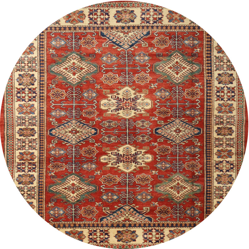 Caylan Oriental Indoor Rug, Round 6'