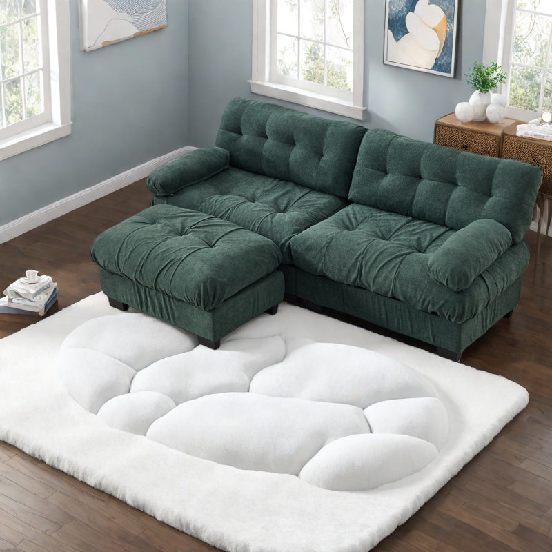 Canapé modulaire à assise profonde, canapé en forme de L moderne pour la maison