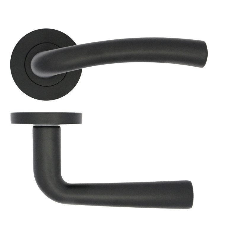 Single Dummy Door Handle, Matte Black