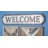Metal Welcome Sign Brown Wall Decor