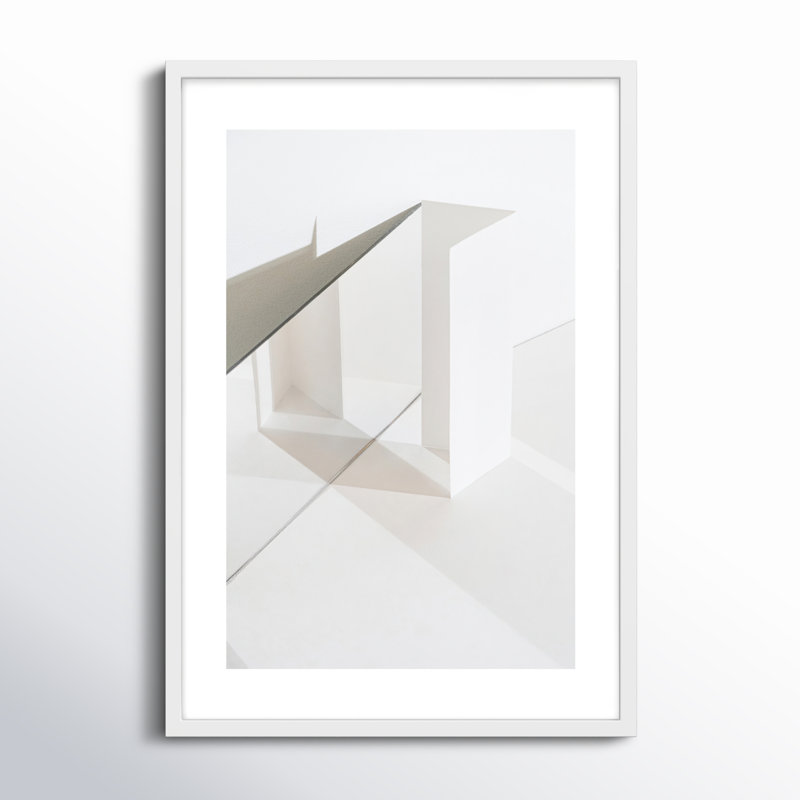 SV02507_Clean Slate As An Object 5 By Svetlana Smirnova - Framed Wall Art, 30" H x 21" W x 1.25" D, White Framed