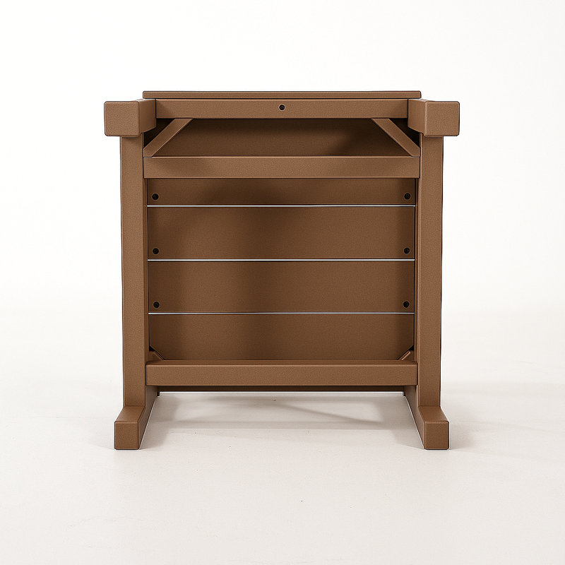 Chaises d'extérieur sans accoudoirs - Matériau PEHD, Brun