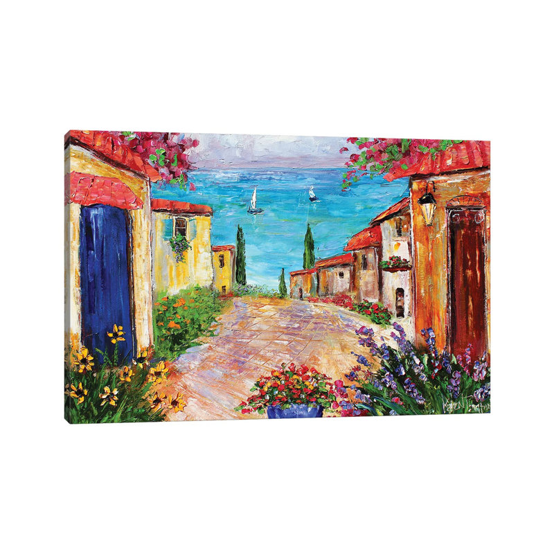 Lake Como by Karen Tarlton - Wrapped Canvas Painting, 20.32 cm H x 30.48 cm W