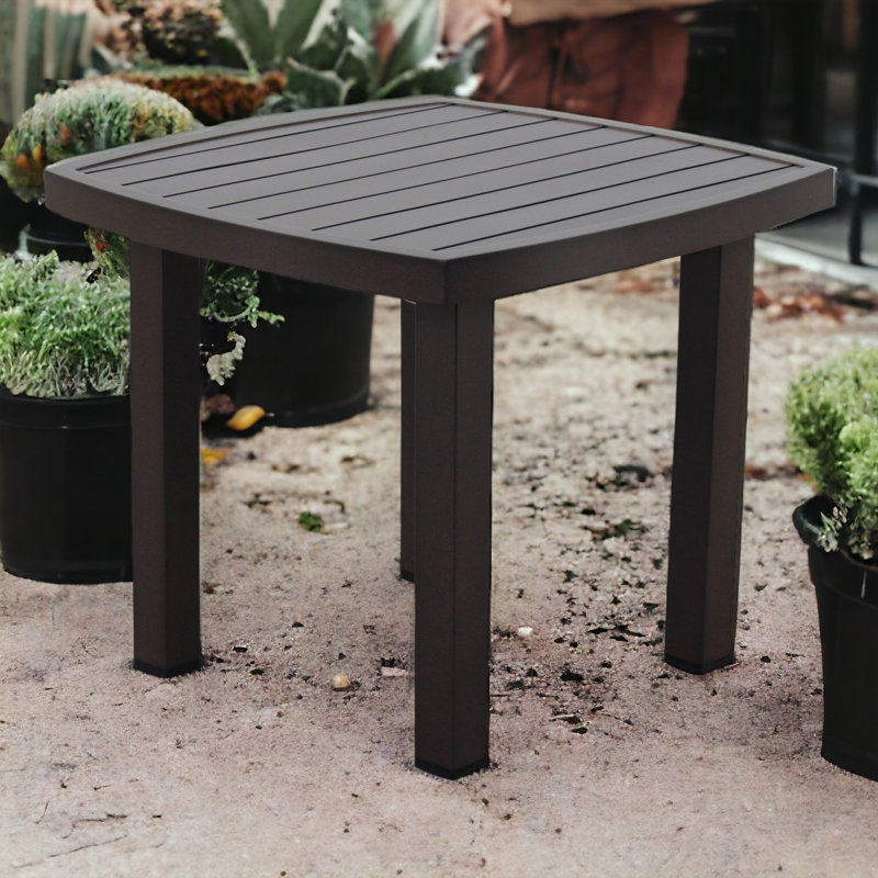Table d'appoint en métal et aluminium