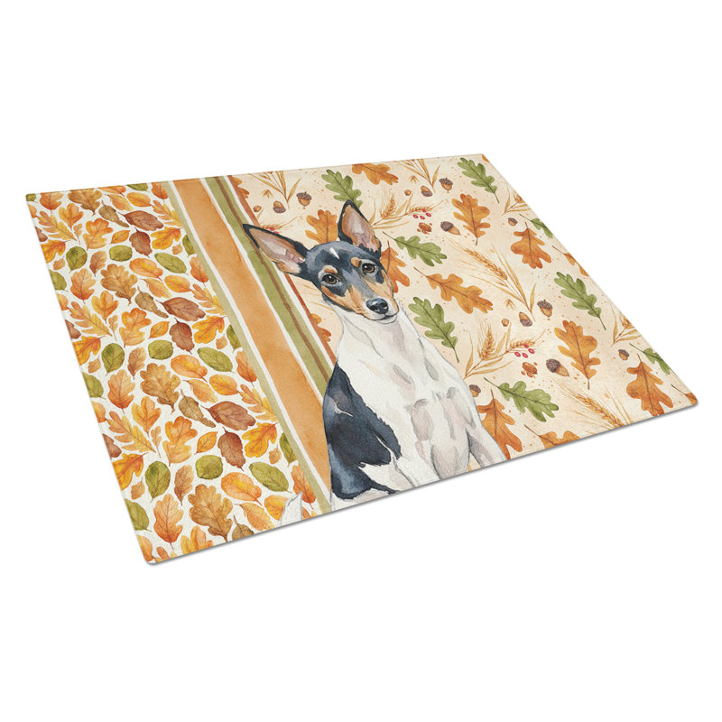 Planche à découper en verre Toy Fox Terrier