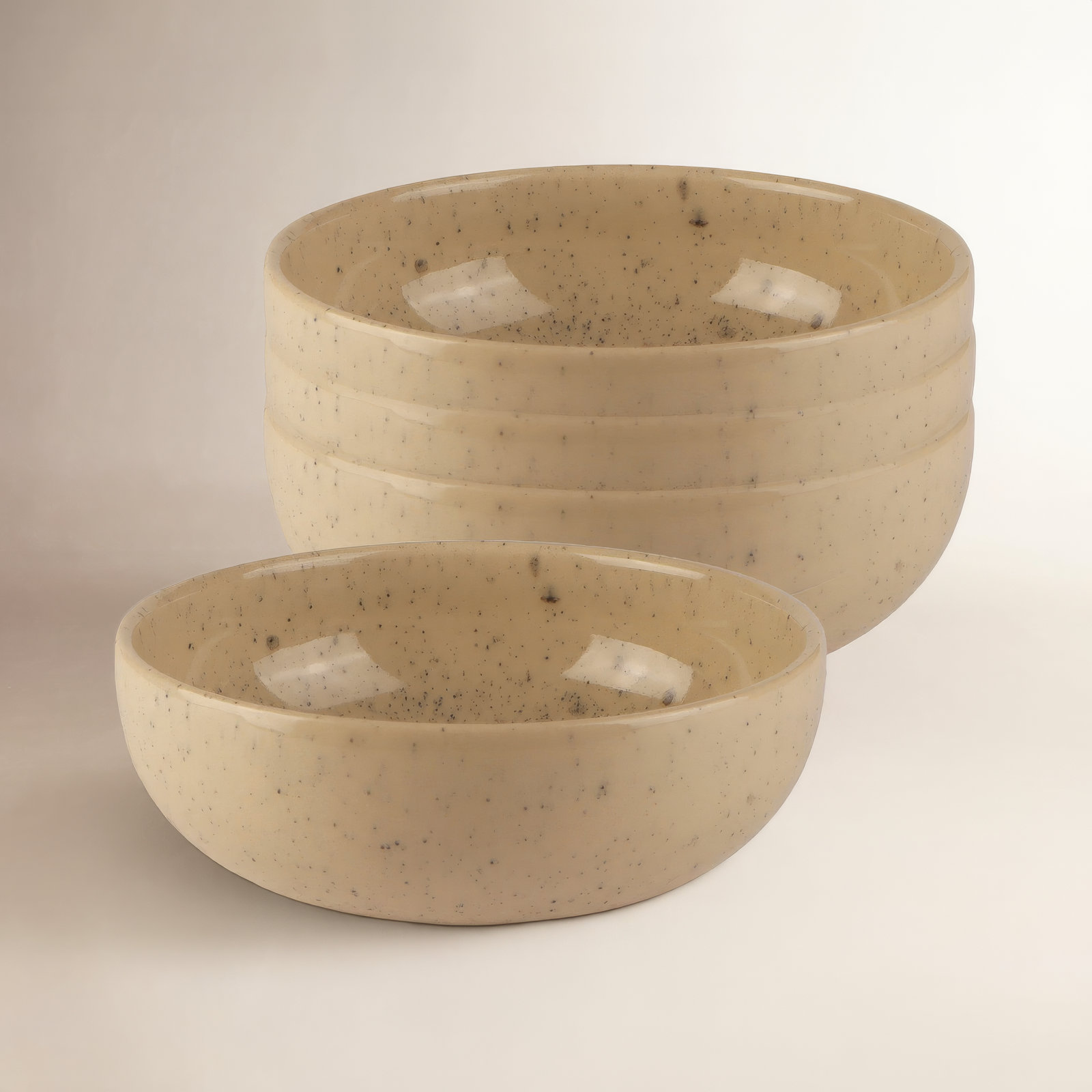 Larea Stoneware Dessert Bowl, Beige