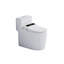 Toilette domestique intelligente 12 po à hauteur de siège 15,35 po avec couvercle à ouverture automatique, veilleuse et température réglable