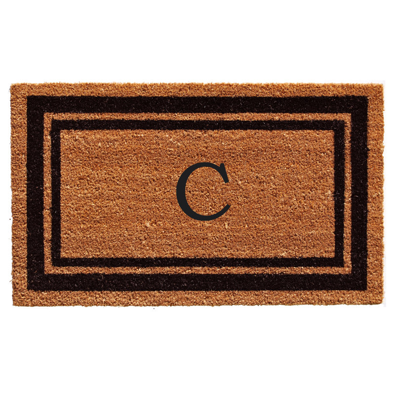 Tapis d'entrée antidérapant Stortz, Brun / Noir, C, Rectangle 1 pi 6 po x 2 pi 6 po