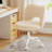Upholstered Armless Home Office Desk Chair With Wheels-1730089294