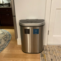 NINESTARS 18.5 Gal. Stainless Steel Motion Sensor Recycling Bin DZT-70-R3SL  - The Home Depot