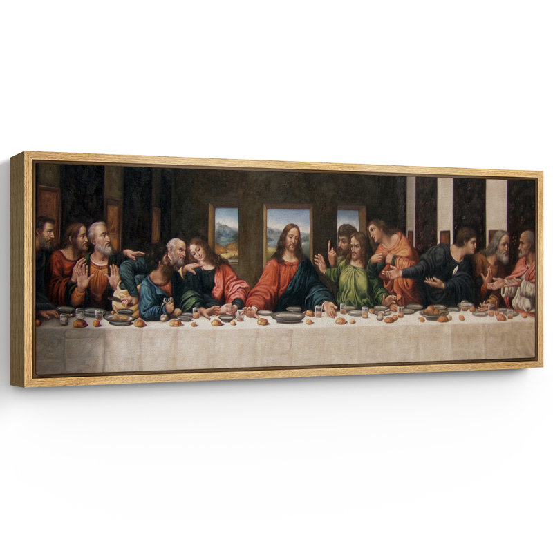 Reproduction d'art sur toile encadrée classique, Cadre naturel, H 20 po x l 60 po x P 1,5 po