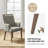 Celil Farmhouse 19.5'' H Upholstered Back Arm Chair With Solid Wood Legs-102506889-102506892