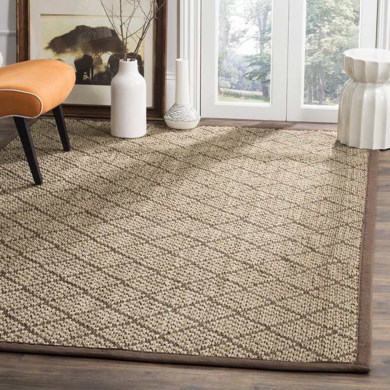 Tapis naturel à motif géométrique Aerionna, Rectangle 6 pi x 9 pi
