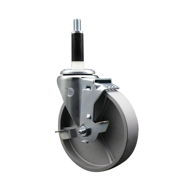 Roulettes pivotantes semi-pivotantes 7/8 pouces avec frein SCC