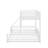 Twin XL Over Queen Floor Bunk Bed Frame With Ladder And Safety Guardrails-1437795946