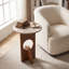 Table d'appoint sculptée en marbre sable et marbre