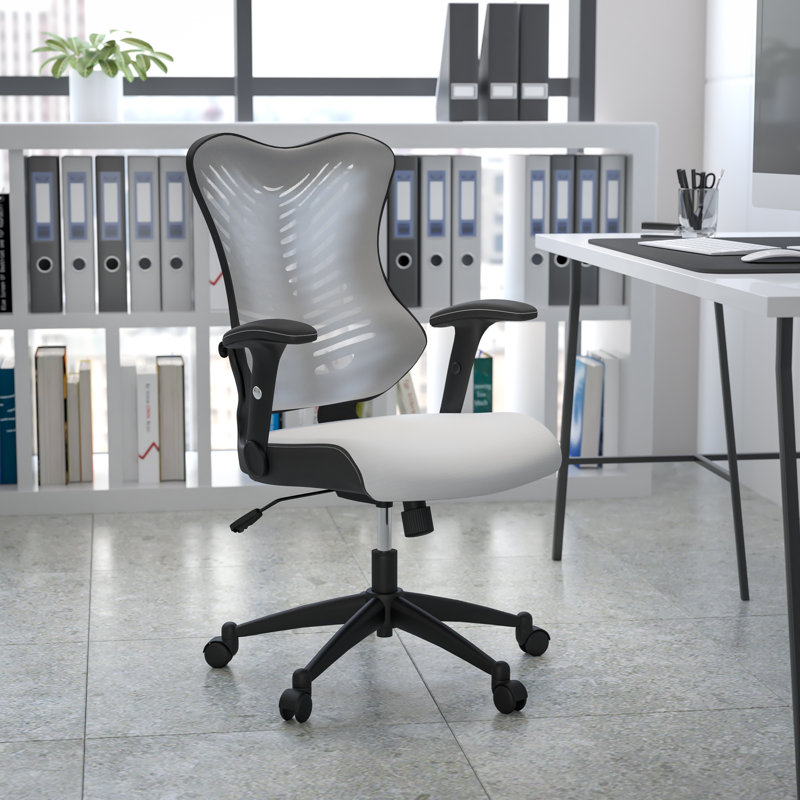 Siwar High-Back Designer Ergonomic Office Chair with Adjustable Armrests, White