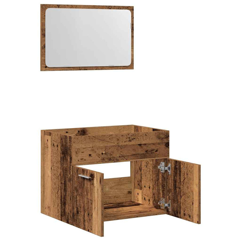 Bathroom Suite, Medium Wood