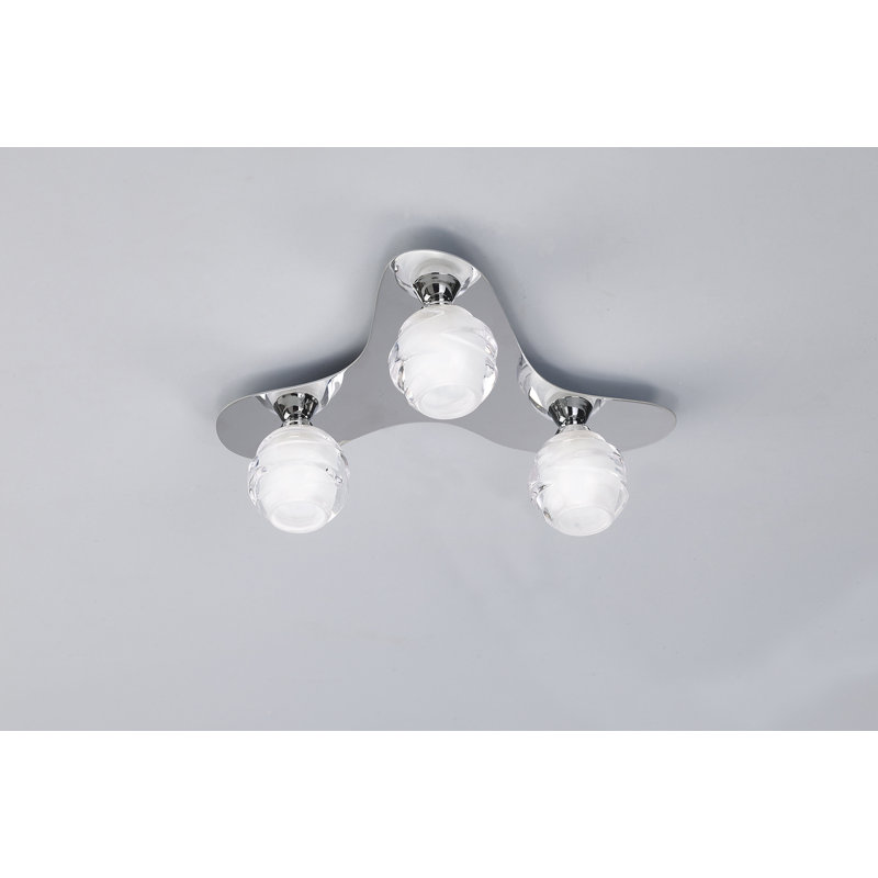 Schulen 2-Light 32cm Flush Mount, Polished Chrome