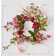 Pink Flower With Leaf Polyester 4.5'' Wreath