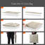 Housse rectangulaire 72 po (L) x 72 po (H) x 28 po (H) pour meubles de patio avec sac à fermeture à glissière, housse robuste en toile robuste pour table de salle à manger et chaises d'extérieur, imperméable universelle-1717924975