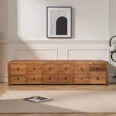 Simple Solid Wood Storage TV Cabinet