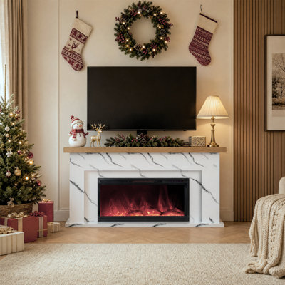 63'' W Electric Fireplace with 5118 BTU