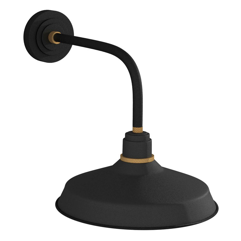 Foundry Wall Mount Outdoor Barn Light, Textured Black, 18" H x 16" W x 25.75" D
