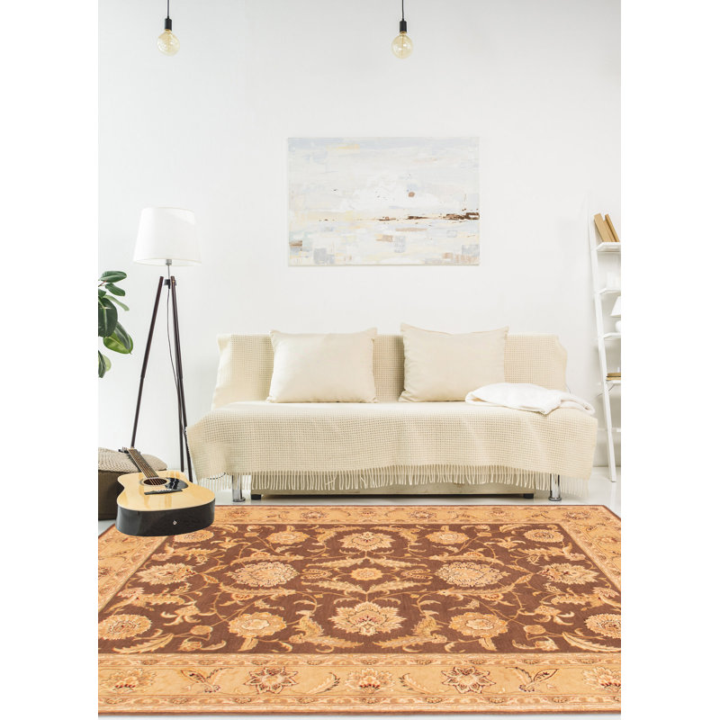 Tapis brun foncé Tabriz 7 pi 10 po x 10 pi 0 po