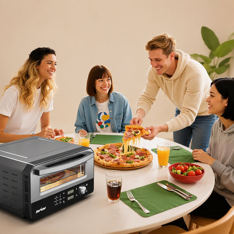 Four à pizza portatif avec 6 préréglages