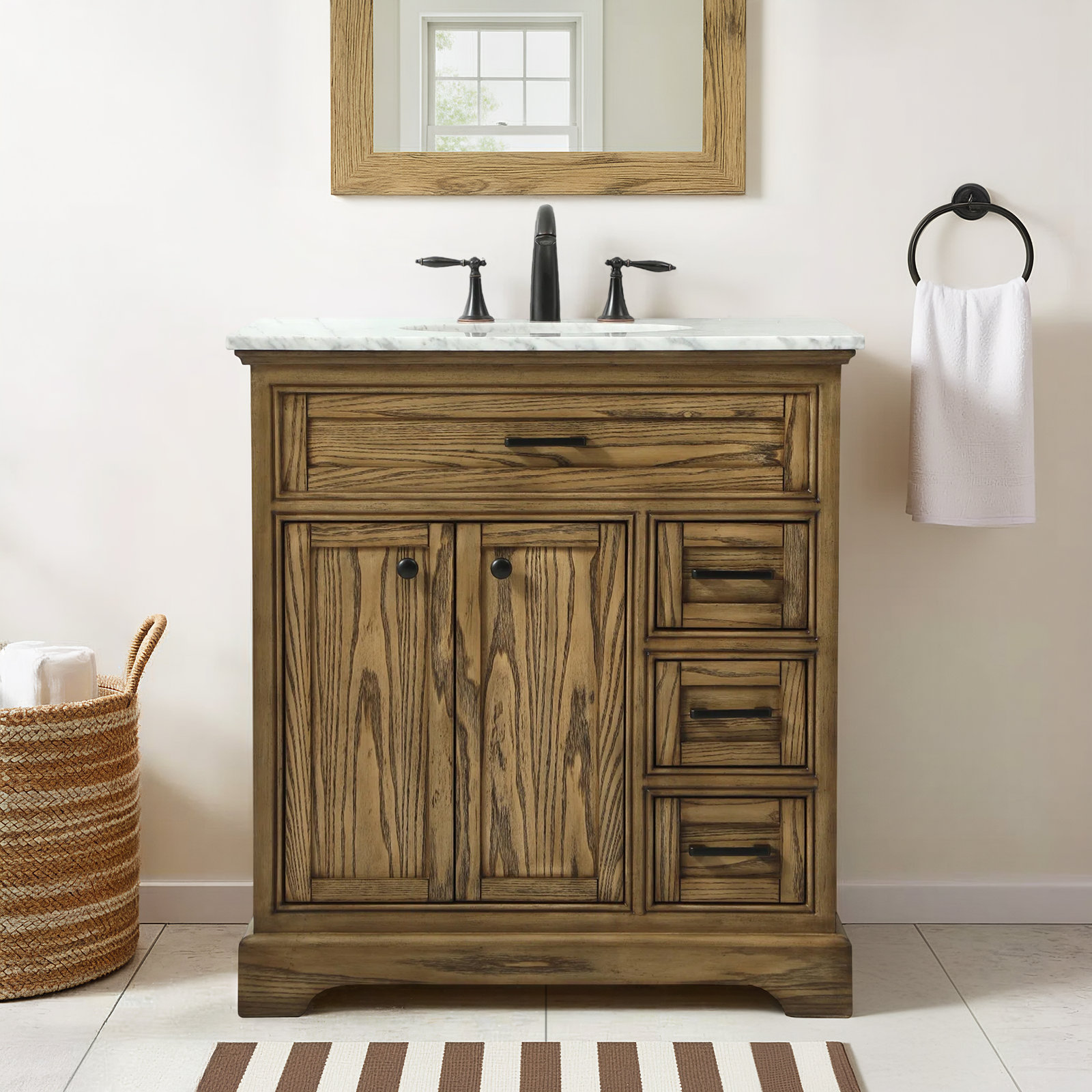 Hermes 32'' Single Bathroom Vanity, Driftwood