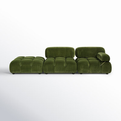 Sigma 109.5" Modular Modern Chaise Single Arm 3-Piece Sofa