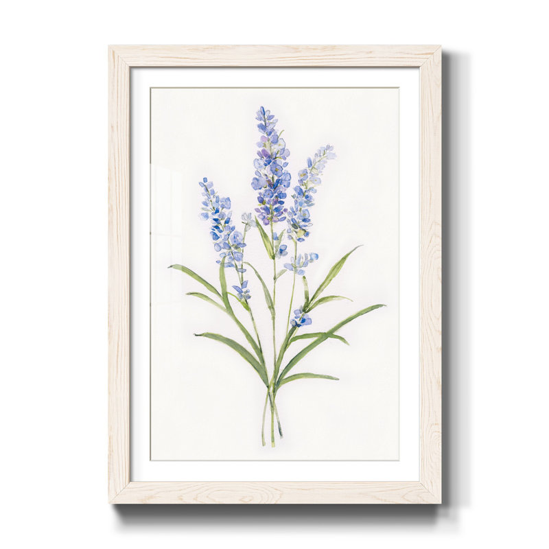 Lavande botanique délicate - impression, Blanc, H 37,5 po x l 27,5 po x P 1,5 po