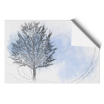 Tree in the Winter Sketch - Frameless Print