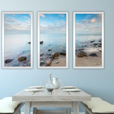 Rocky sea shore - 3 Piece Picture Frame Photograph Print Set on Acrylic -  Picture Perfect International, 704-2567-1224